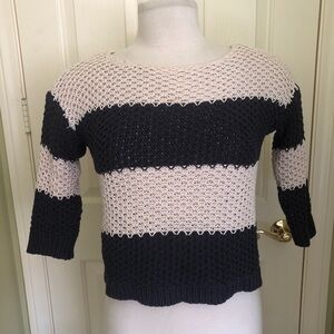 Ann Taylor LOFT Striped Crop Sweater​